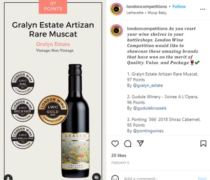 London Wine Competition would like to showcase these amazing brands