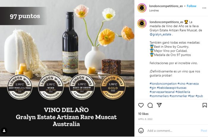 Gralyn Estate Artizan Rare Muscat