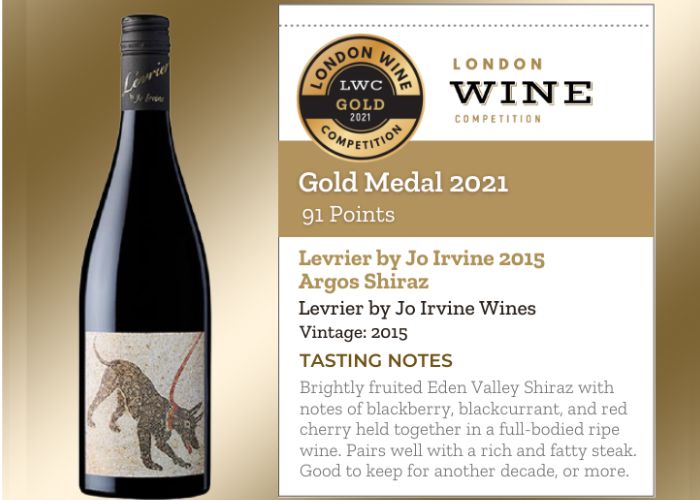 Levrier by Jo Irvine 2015 Argos Shiraz