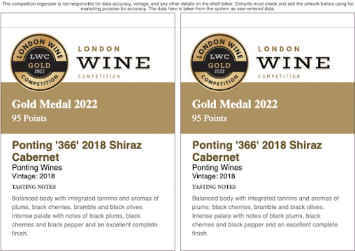 Each winner of the competition gets a shelf talker