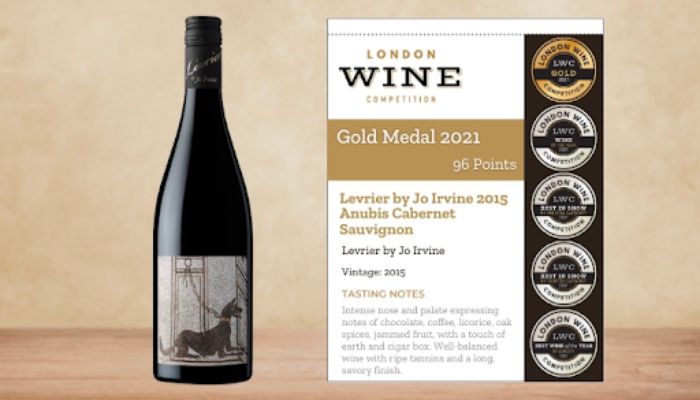 Levrier by Jo Irvine 2015 Anubis Cabernet Sauvignon